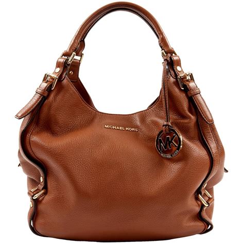 michael kors brown leather bag|michael kors umhängetasche.